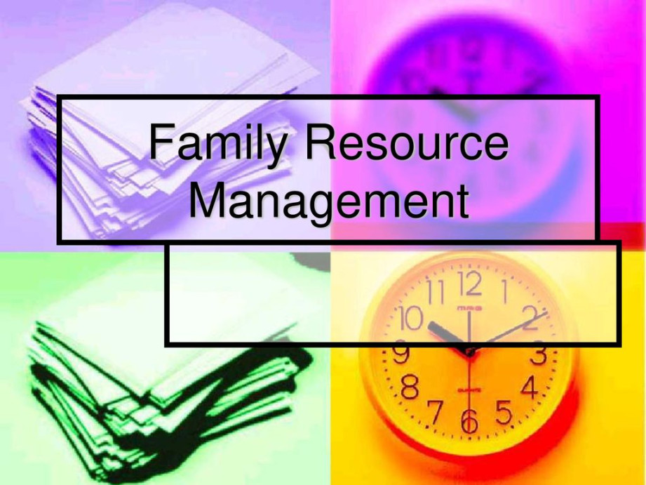 Family Resource Management - ppt download