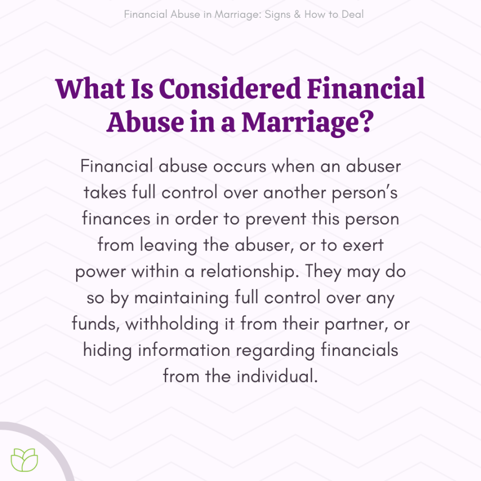 How to Deal With Financial Abuse in a Marriage