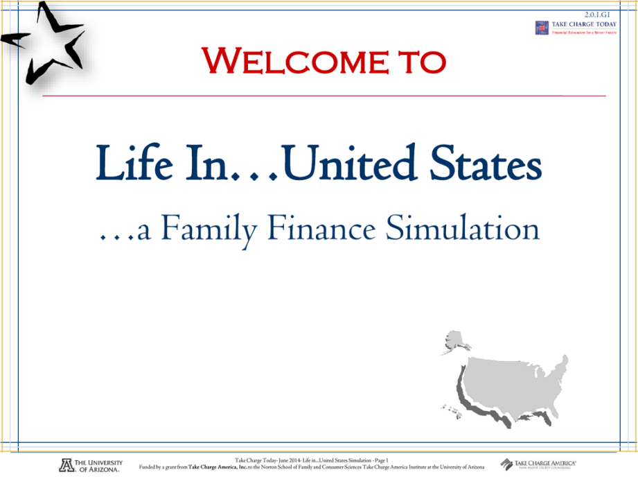 Life InUnited States a Family Finance Simulation Welcome to