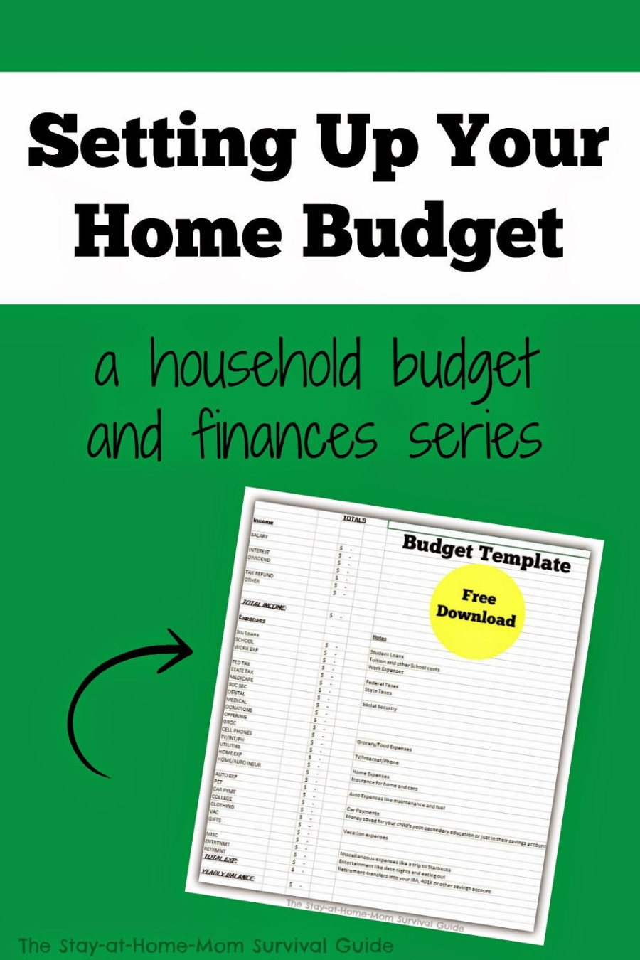 Setting Up Your Home Budget Free Download » The Stay-at-Home-Mom