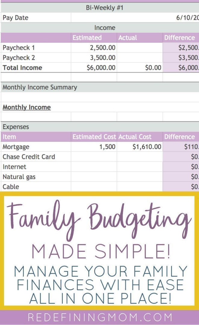 This is an amazing family budget spreadsheet! Finally something I