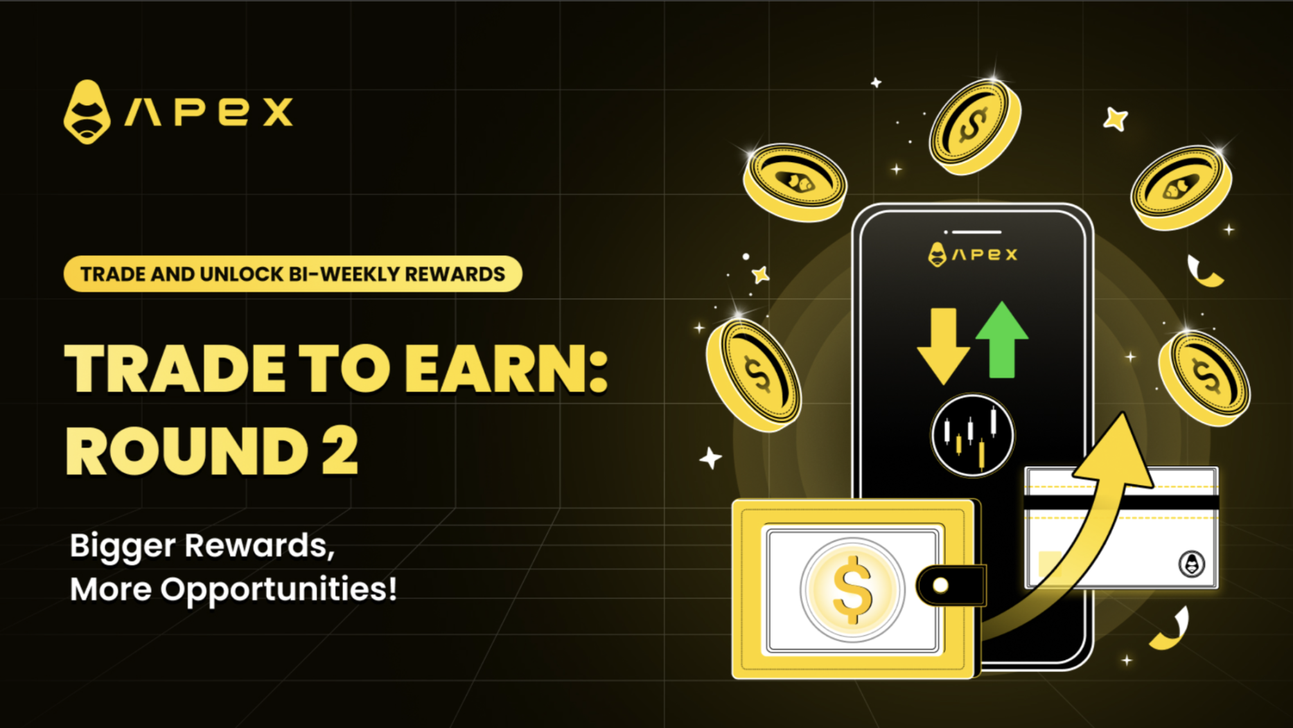 Unlocking Bigger Rewards: Trade-to-Earn Round  - ApeX (DEX)